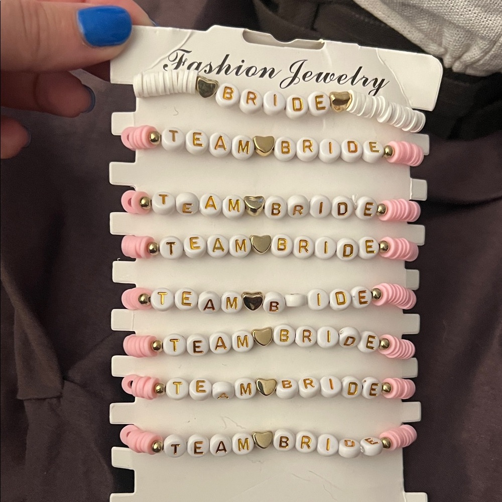 Team Bride Beaded Bracelets